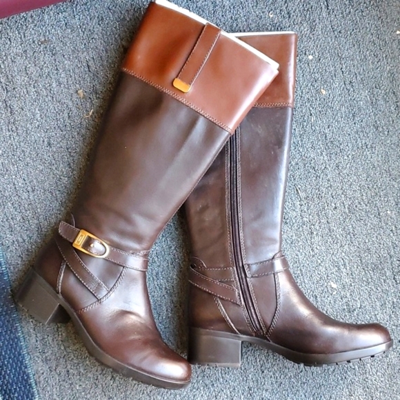 Bandolino BDBAYA Knee Hi Boots Size 6 1/2 Brown Tan - Picture 1 of 7